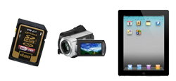 SD cards, Hard Drive Camcorders, Tablets