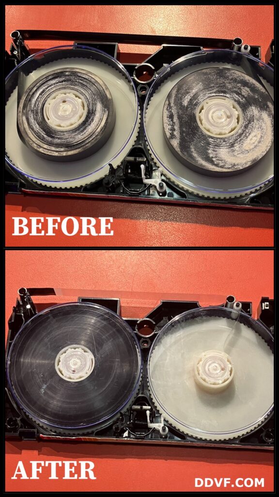Moldy Videotape - Before and after